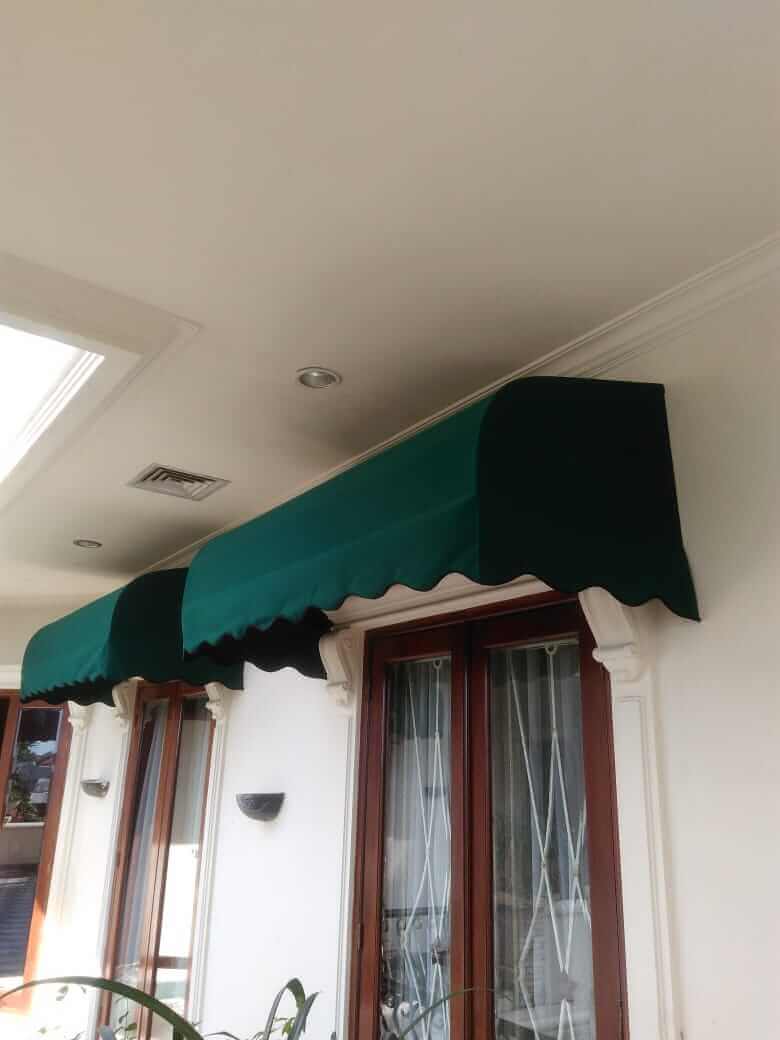 kanopi kain lengkung rumah