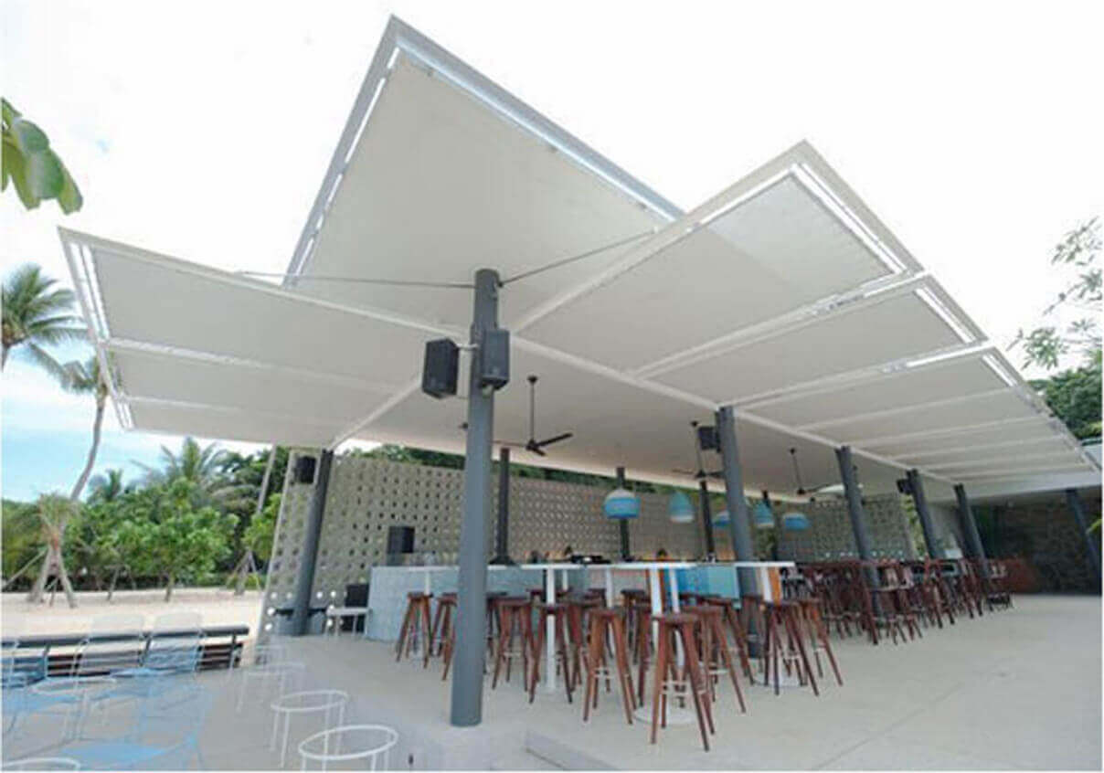 tenda membrane tempat bisnis